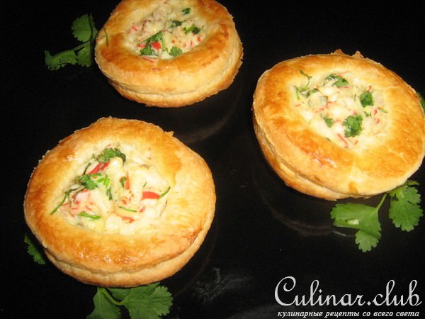 Слойки с начинкой.(Вариант лепки)