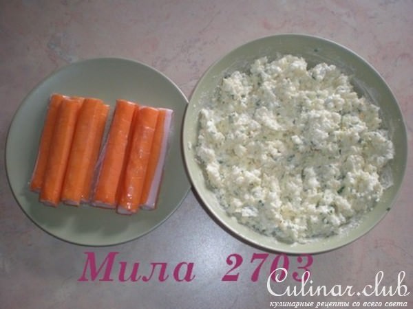 «Роллы» из крабовых палочек