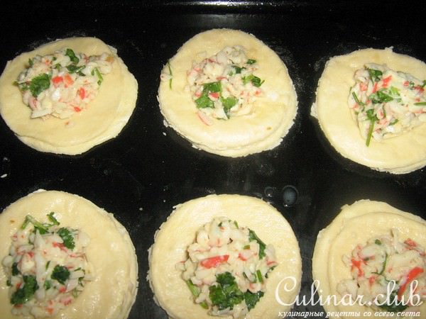 Слойки с начинкой.(Вариант лепки)