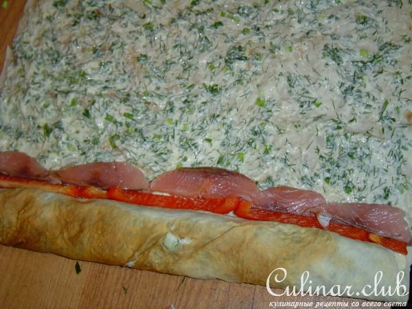 Рулет из лаваша с горбушей(вариант)