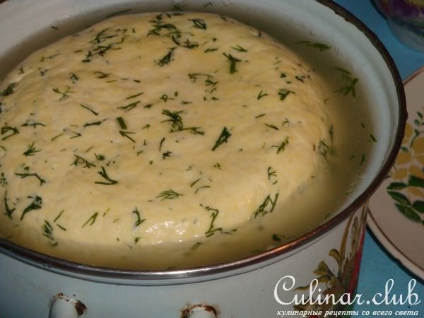 домашний сыр с зеленью