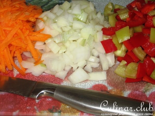Печеночный пирог с овощами