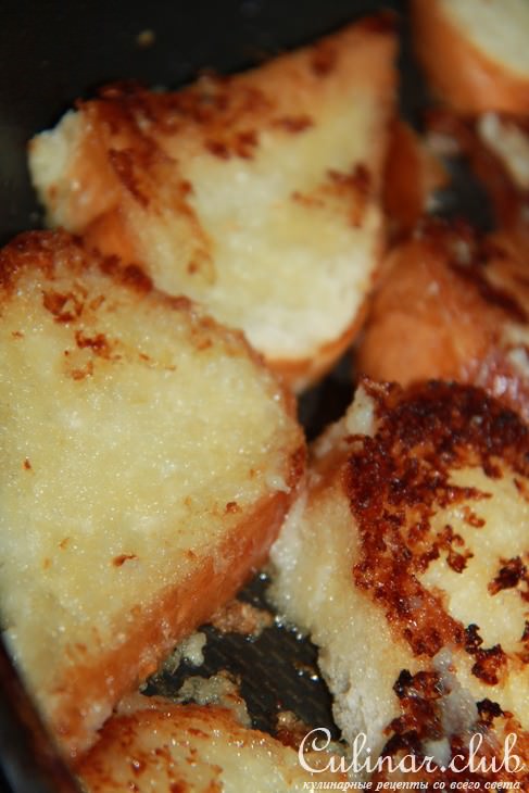 Гренки на луковом масле.