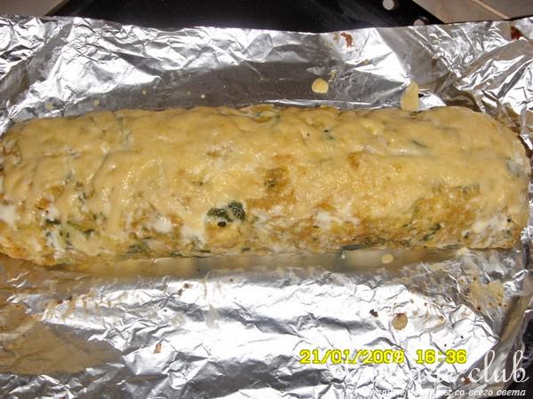 Морковный рулет с нежной начинкой 