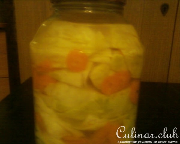 Капуста с чесноком