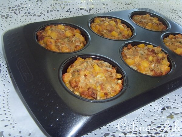 Закусочные кексы с тунцом.