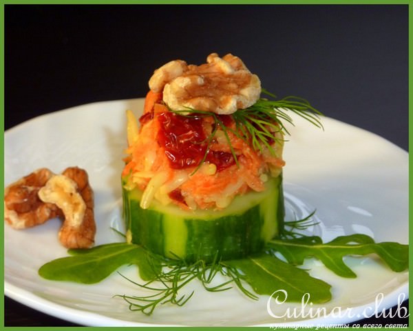 КАНАПЕ-Закуска из моркови с сыром, вяленными помидорами и орехами...