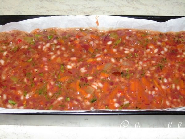 Печеночный пирог с овощами