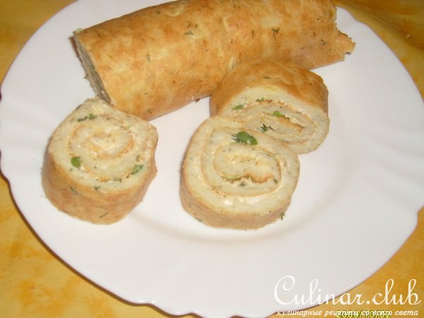 Рулет кабачковый"Нежный".