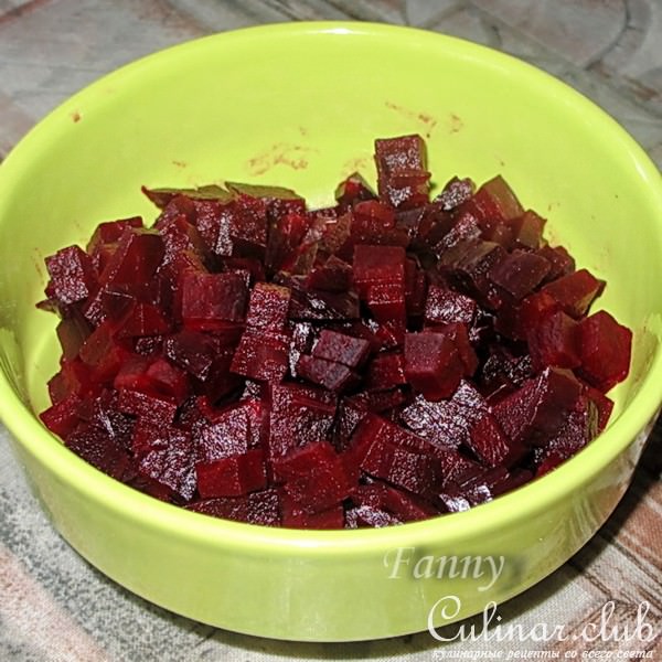 Закуска из свеклы с креветками