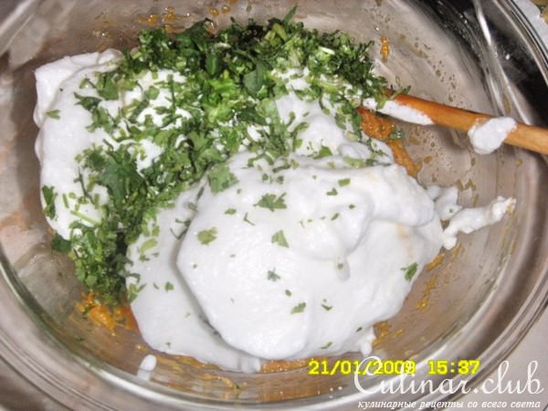 Морковный рулет с нежной начинкой 
