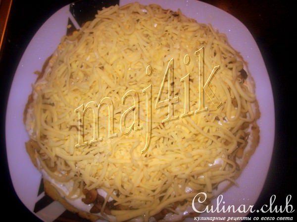 Куриный торт "Грибное кольцо"