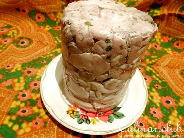 Ветчина прессованая свино-куриная в мультиварке