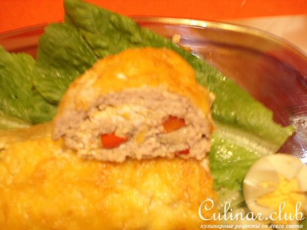 мясной рулет"Удиви гостей" вариант 