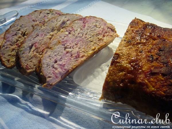 Мясной батон с дайконом и ветчиной