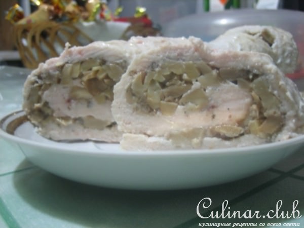 Рулетики из курицы с грибами