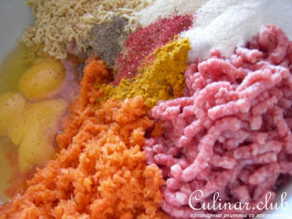 Дешевые вкусные колбаски из мяса и вермишели