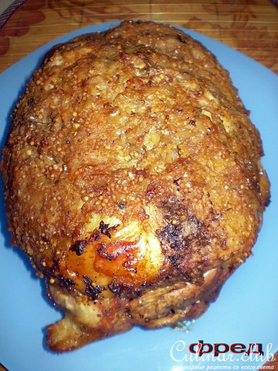 Мясо в луковой шубке
