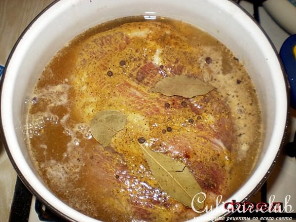Мясо в луковой шубке
