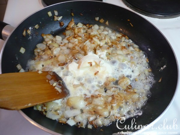 Битки из куриной печени с грибами