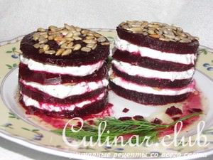 Слоёная свекольная закуска