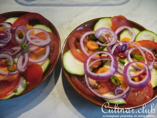 Овощи, запеченные под хрустящей корочкой из пармезана