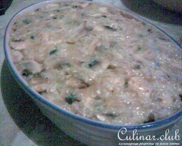 Запеканка с шампиньонами