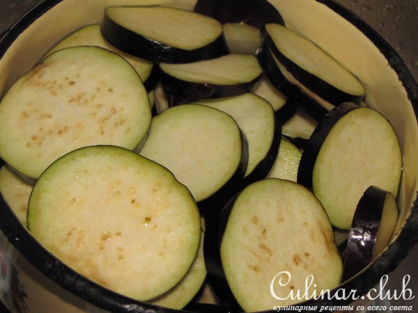 Овощная слоёнка из кабачков и баклажанов