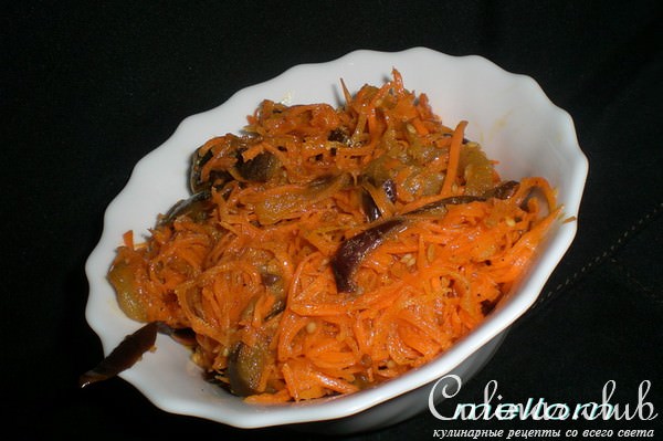 Морковь с баклажанами по-корейски