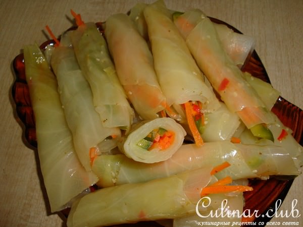 Закуска"Капустные рульки"