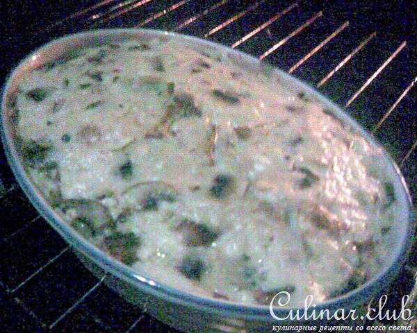 Запеканка с шампиньонами