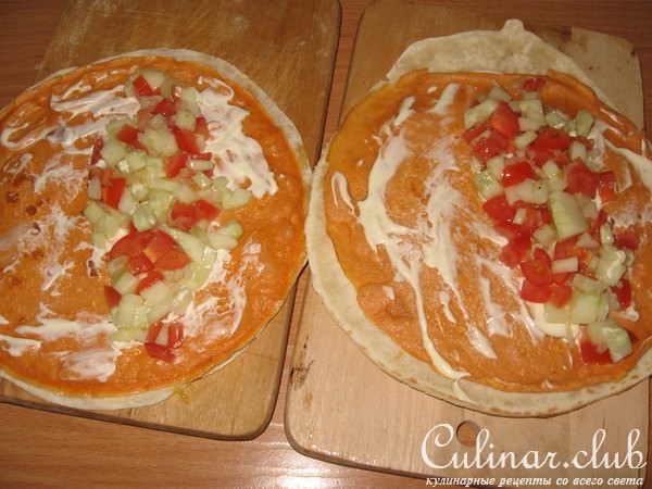 Яичные блинчики с тортильей(по мексикански)