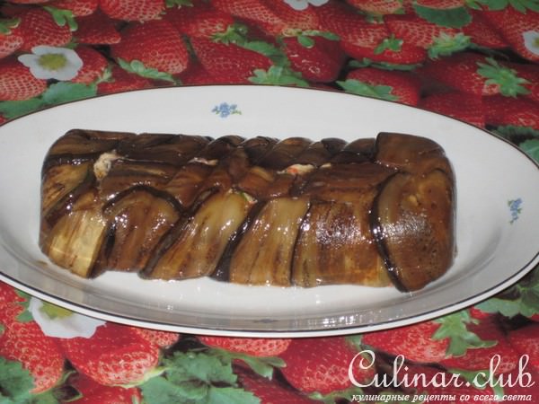 Террин с баклажанами и сыром.