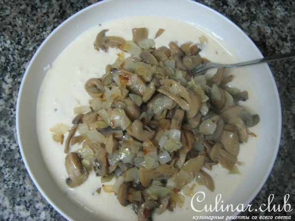 грибная запеканка со сметаной