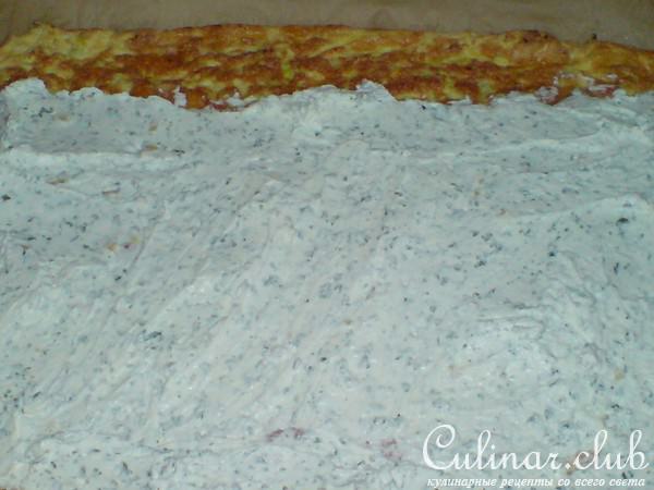 Рулет из цуккини со сливочным кремом