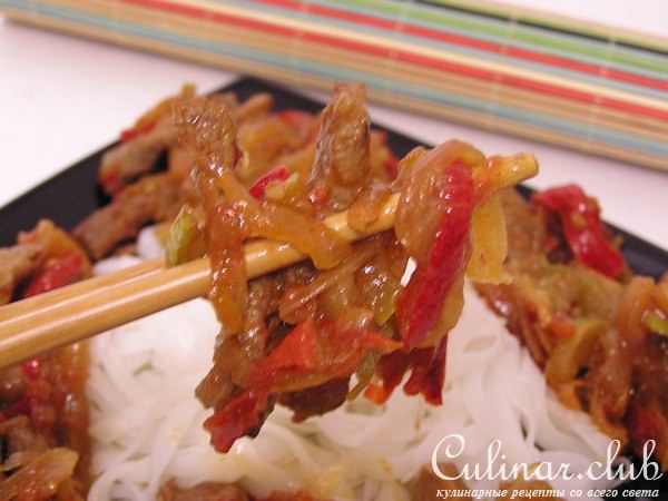 Кабачки с рисовой лапшой почти по-китайски. ФМ -эстафета.