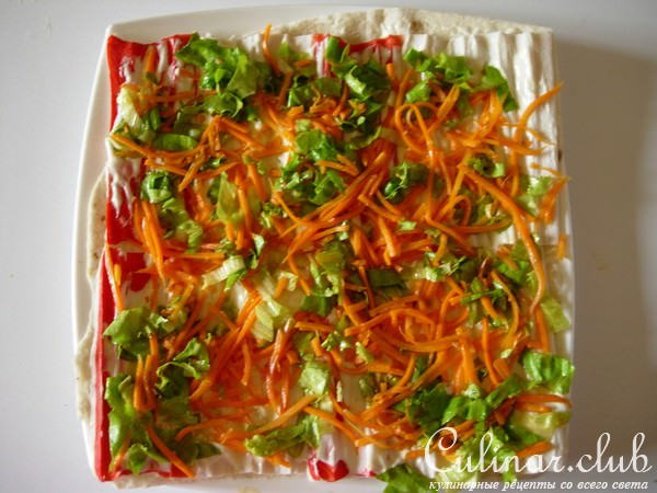Торт с крабовыми палочками