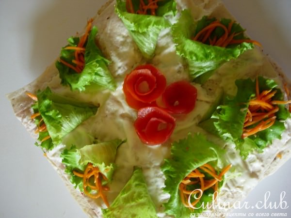 Торт с крабовыми палочками