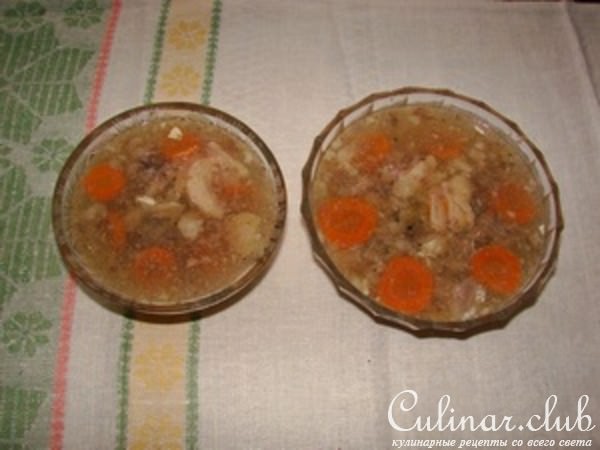 Холодец из головы толстолобика