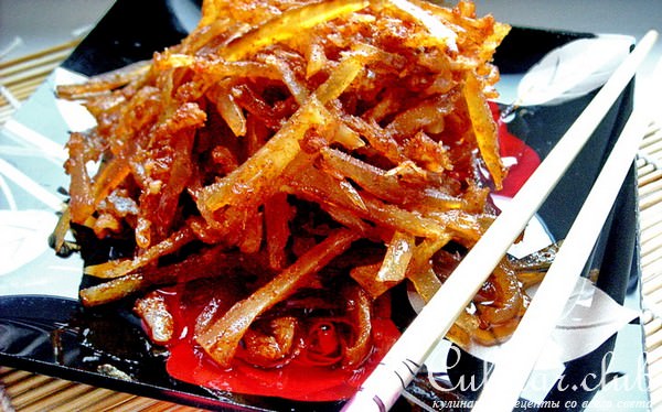 Закуска из сушеного минтая