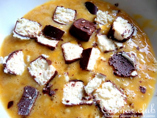 Кексы-маннички с бананом и сырочками