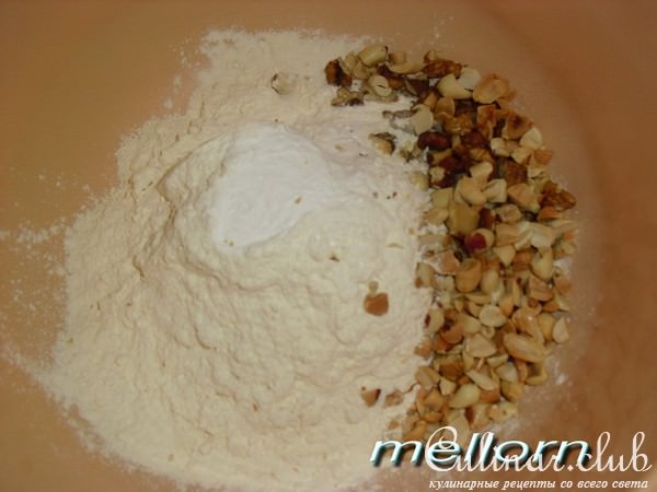 Кексы из ирисок с орехами