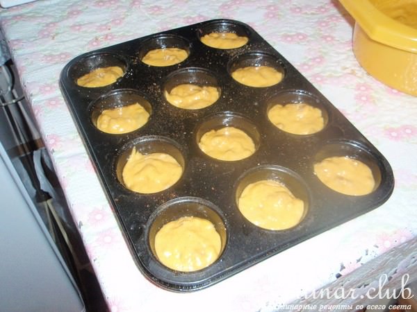 Маффины солнечные сгрецкими орехами 