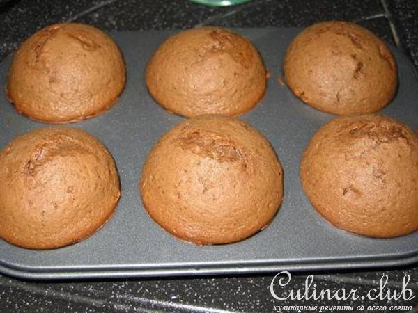 Шоколадные маффины с кофейной начинкой