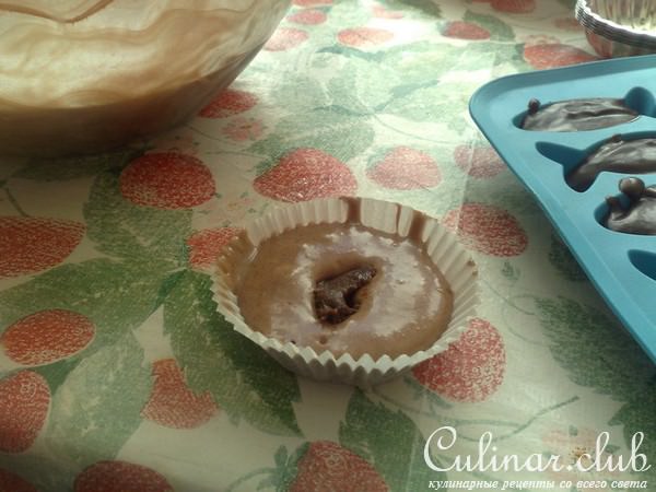 Маффины с шоколадным сердцем