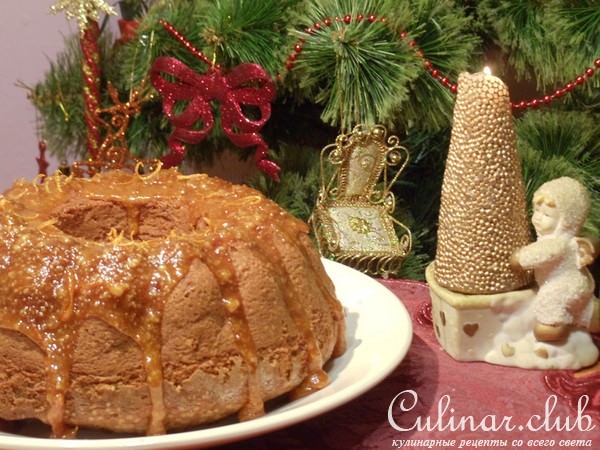 Фруктовый кекс с апельсиновой карамелью