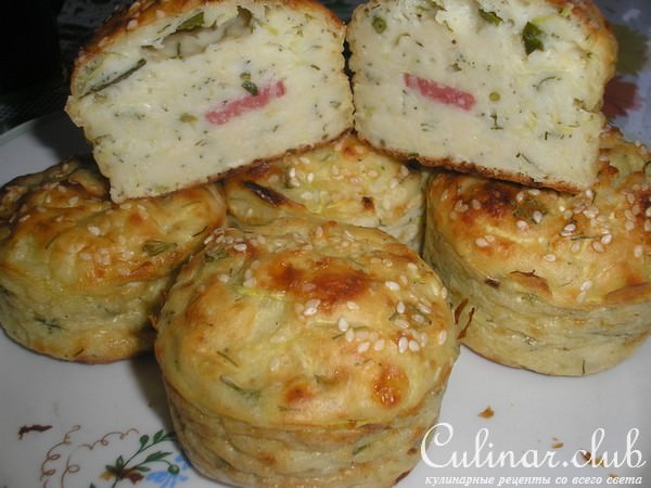 Маффины из кабачков и брынзы