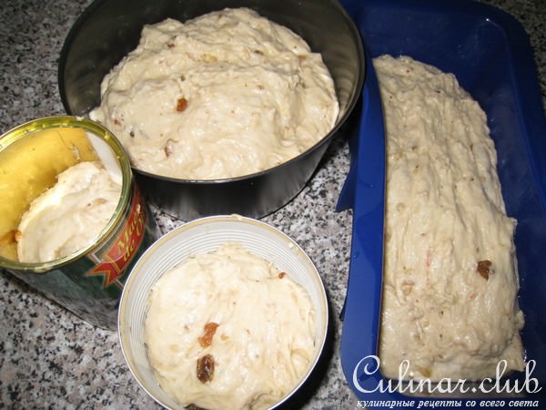 Кулич с апельсиновой цедрой и грецкими орехами