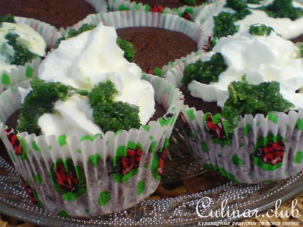 КЕКСЫ "after eight"/шоколадные с мятным сахаром