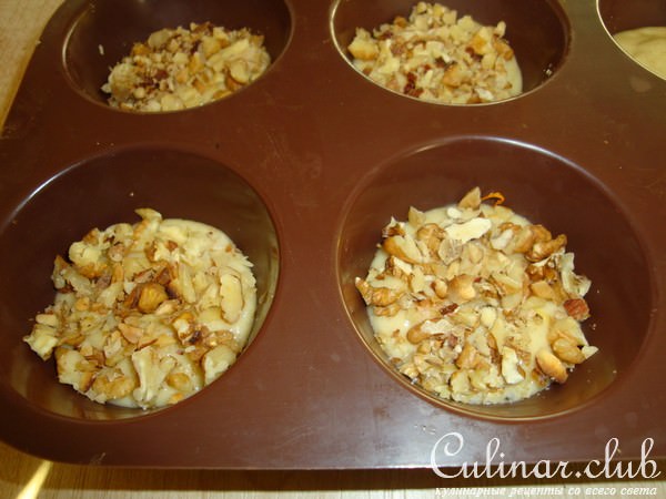 Удачные банановые маффины с грецкими орехами